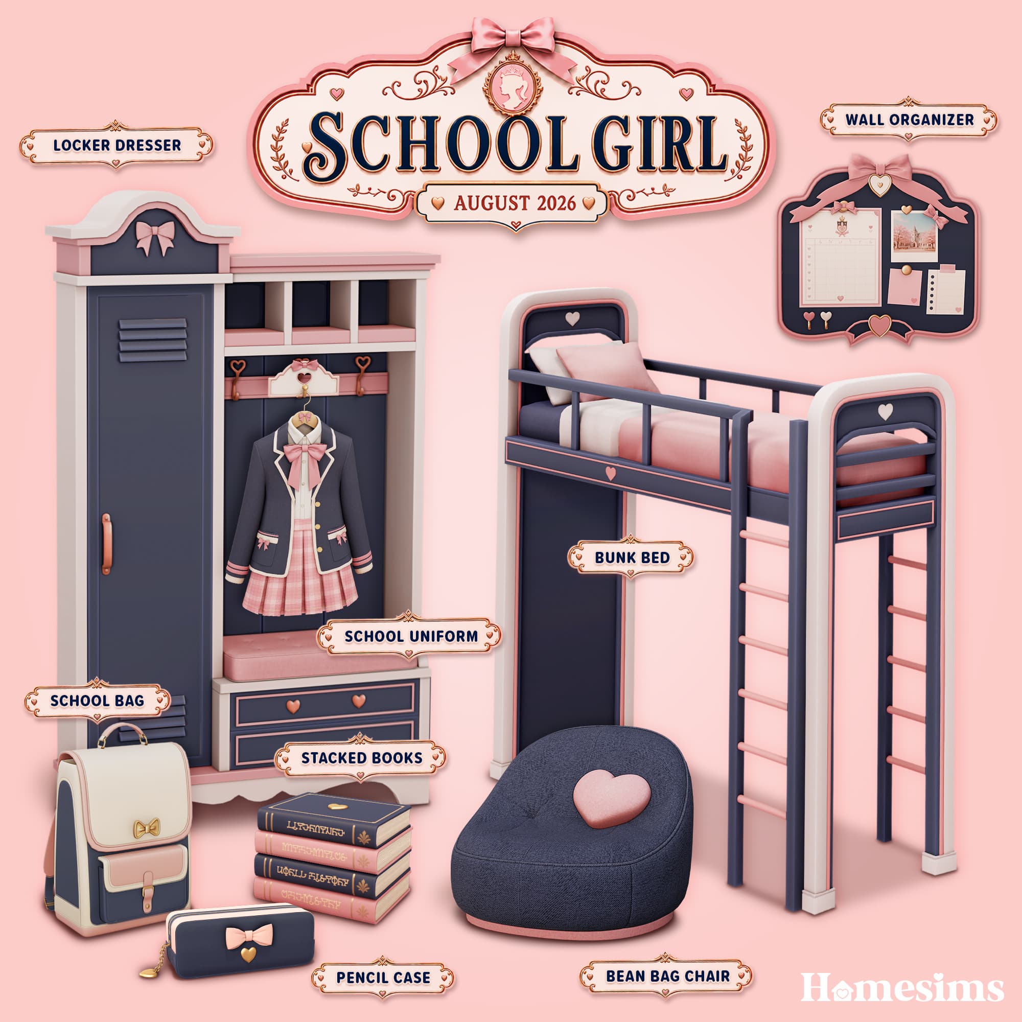 Набор для подростковой спальни School Girl Set